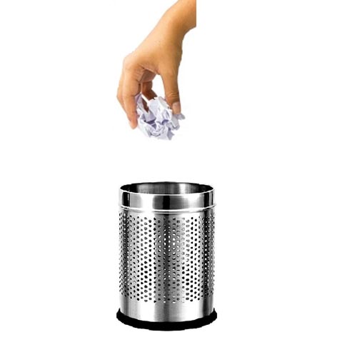 TH SS OPEN DUSTBIN 10" * 14"