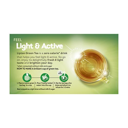 LIPTON GREEN TEA PURE & LIGHT100 TEA BAGS