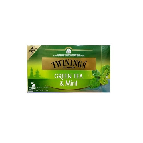 TWININGS GREEN TEA AND MINT 25 TEA BAGS